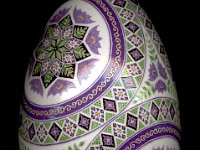 Jacobs Ladder Ukrainian Easter Egg Pysanky By So Jeo : pysanky pysanka contest byc 2014 winner purple jacob's ladder flower  ukrainian easter egg batik art sojeo flowers circles medallions rose pussy willows vines leaves